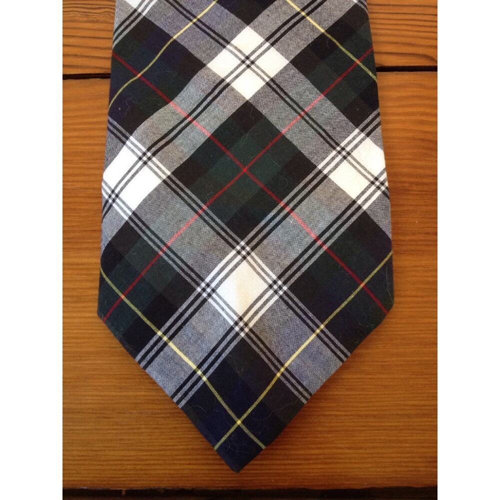 Vintage Socttish Tartan Plaid 100% Cotton Reed St James Neck Tie USA Made 3.75"